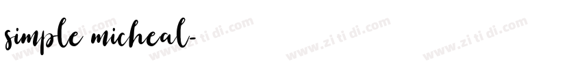 simple micheal字体转换
